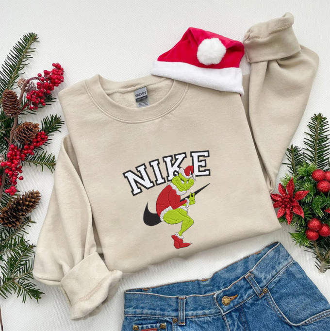 Stylish Embroidered Grinch Crewneck: Perfect Gift For Men &Amp; Women, Gift For Men Women 2