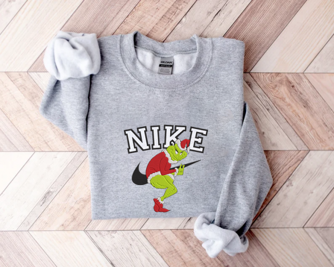 Stylish Embroidered Grinch Crewneck: Perfect Gift For Men &Amp; Women, Gift For Men Women 3