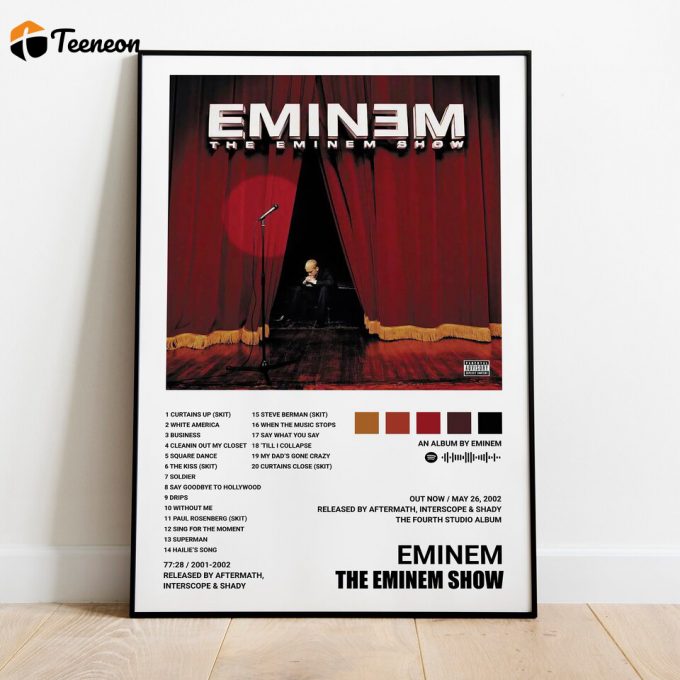 Eminem Poster For Home Decor Gifts / The Eminem Show Poster For Home Decor Gift, Album Cover Poster For Home Decor Gift Poster For Home Decor Gift Print Wall Art 1