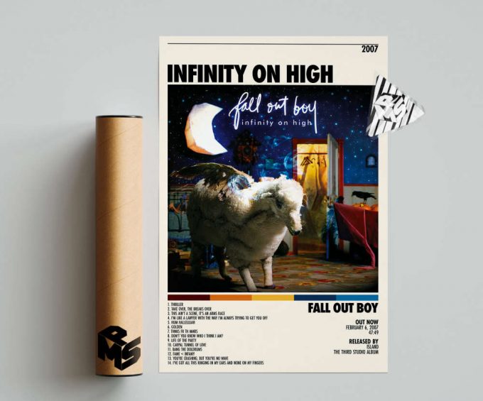 Fall Out Boy Poster For Home Decor Gift | Infinity On High Poster For Home Decor Gift | Fall Out Boy Tracklist 2