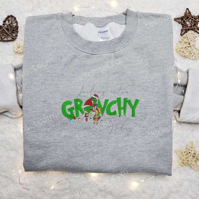 Get F Gift For Men Women With Grinch Embroidered T-Shirt &Amp; Hoodie - Perfect Christmas Gift Ideas 5