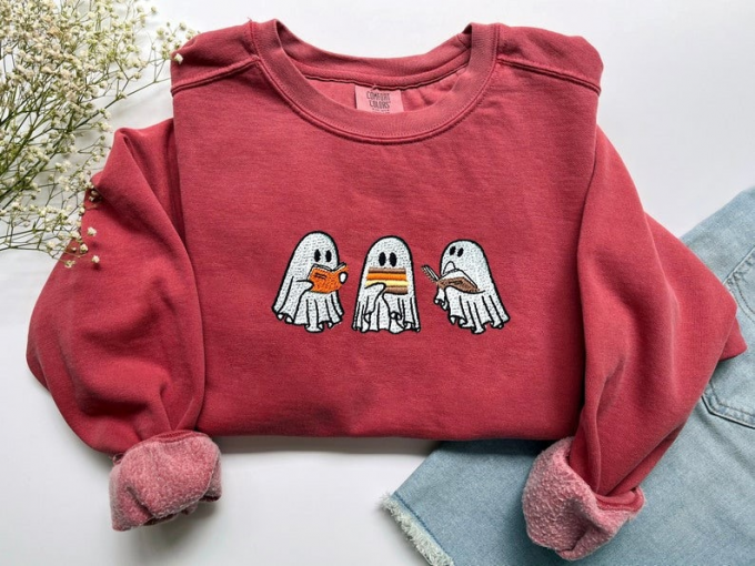 Embroidered Ghost Book Sweatshirt: Perfect Gift For Men &Amp; Women, Gift For Men Women 2