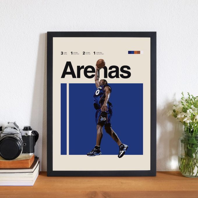 Gilbert Arenas Poster For Home Decor Gift, Washington Wizards Art Premium Matte Vertical Poster For Home Decor Gifts 8