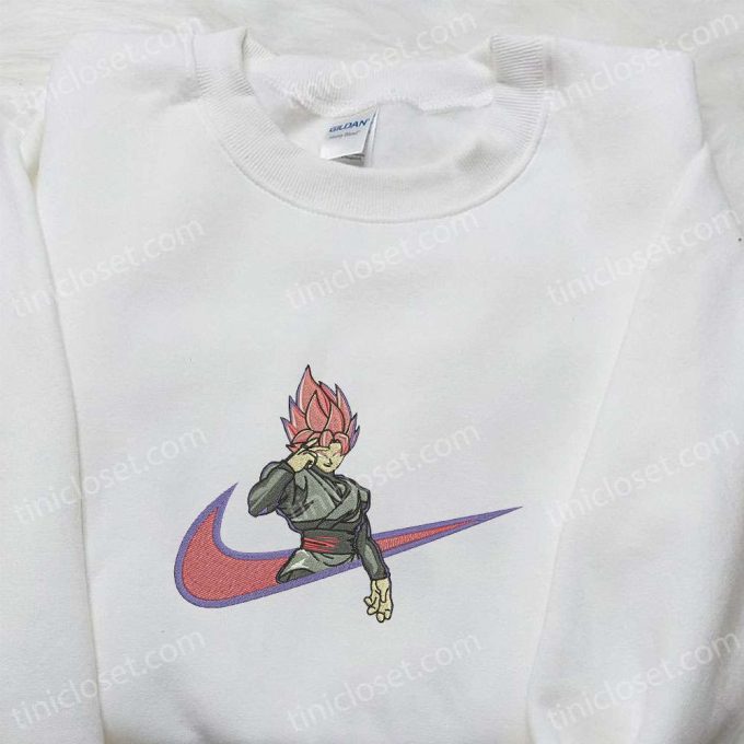 Goku Super Saiyan Rose X Swoosh Hoodie: Cool Anime Clothing Perfect Family Gift 3