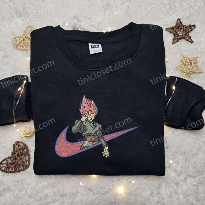 Goku Super Saiyan Rose X Swoosh Hoodie: Cool Anime Clothing Perfect Family Gift 5