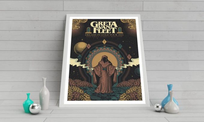 Greta Van Fleet Dreams In Gold Tour 2023 Poster For Home Decor Gift 2