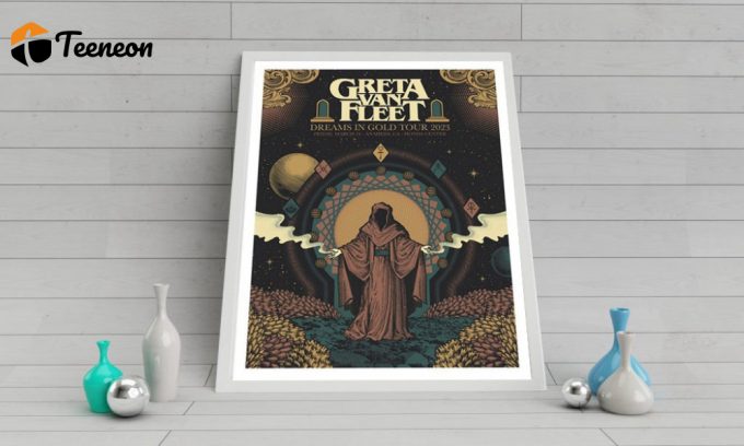 Greta Van Fleet Dreams In Gold Tour 2023 Poster For Home Decor Gift 1