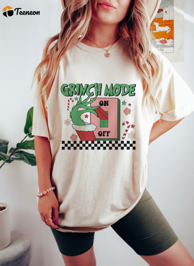 Get Festive With Grinch Design Shirt: Trendy &Amp;Amp; Retro Christmas Shirt For Grinchmas Celebration 1