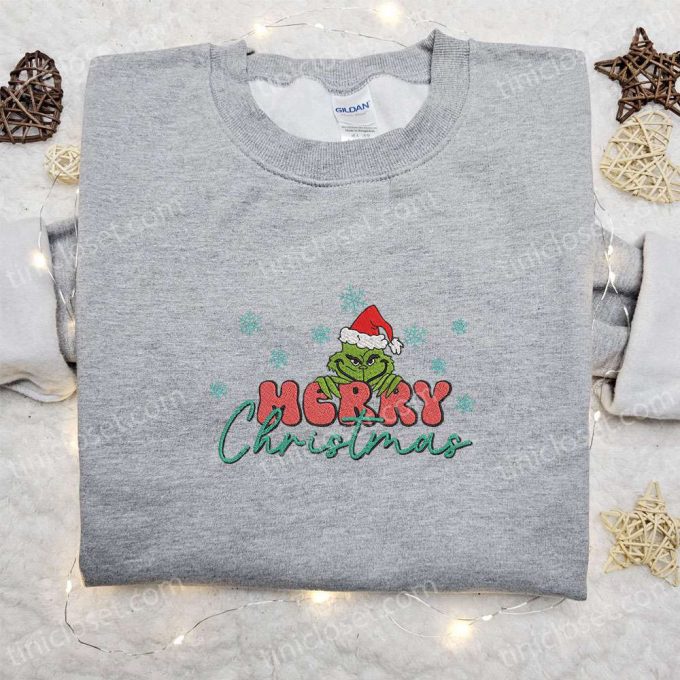 Grinch Merry Christmas Snowflakes Shirt &Amp; Hoodie: B Gift For Men Women Gifts For Family 4