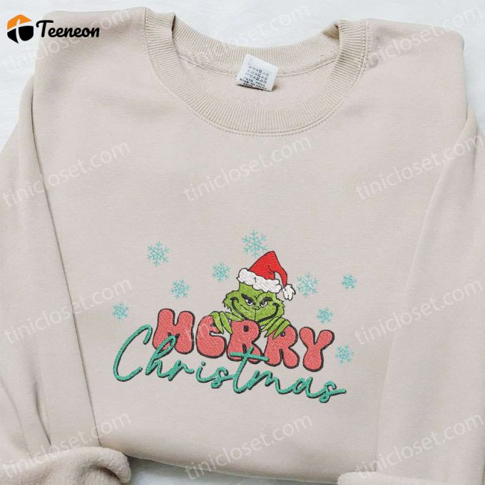 Grinch Merry Christmas Snowflakes Shirt &Amp;Amp; Hoodie: B Gift For Men Women Gifts For Family 1