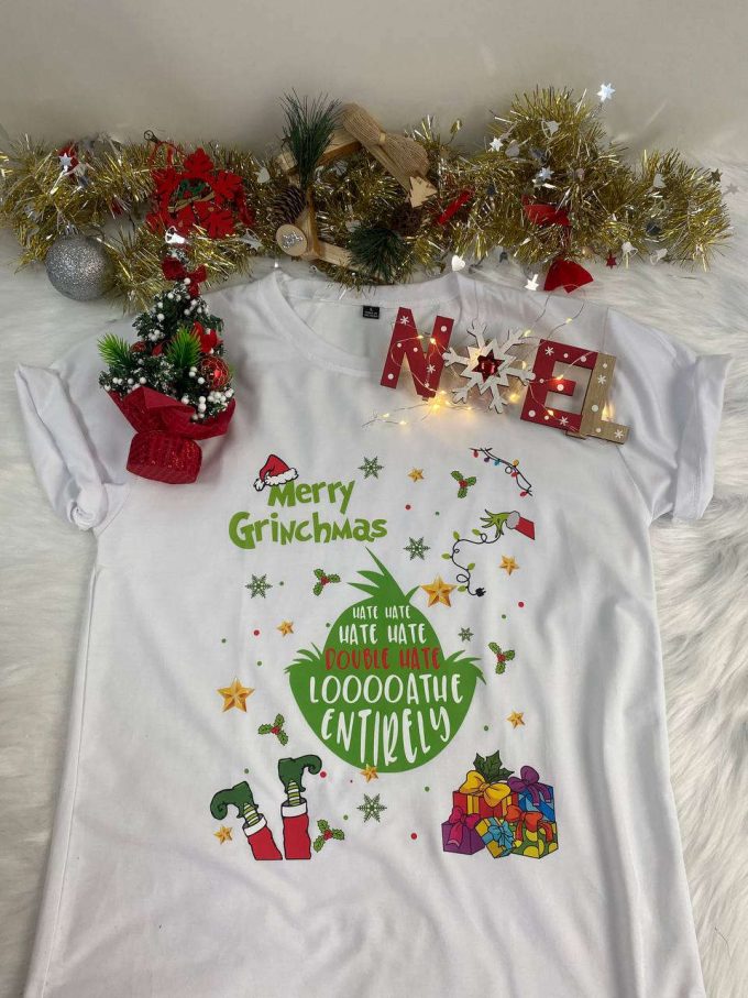 Spread Holiday Cheer With Our Grinch Merry Grinchmas Shirt - Perfect For Festive Celebrations! 3