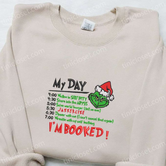 Grinch My Day I’m Booked Shirt &Amp; Christmas Hoodie: B Gift For Men Women Gifts For Family 2