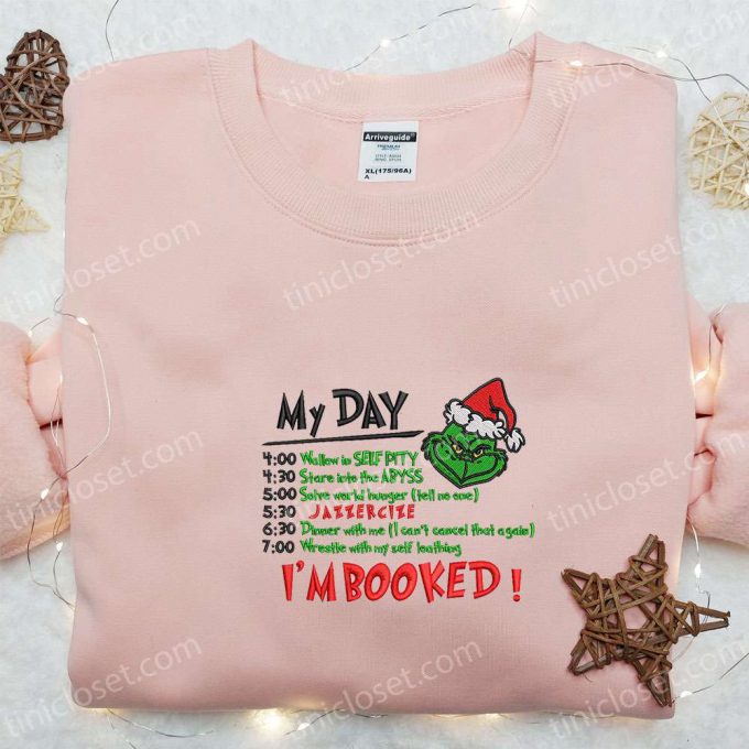 Grinch My Day I’m Booked Shirt &Amp; Christmas Hoodie: B Gift For Men Women Gifts For Family 5