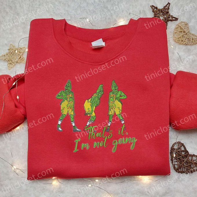 Grinch Embroidered Shirt &Amp; Hoodie: B Gift For Men Women Christmas Gifts For Family 4