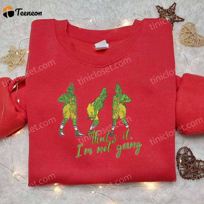 Grinch Embroidered Shirt &Amp;Amp; Hoodie: B Gift For Men Women Christmas Gifts For Family 1