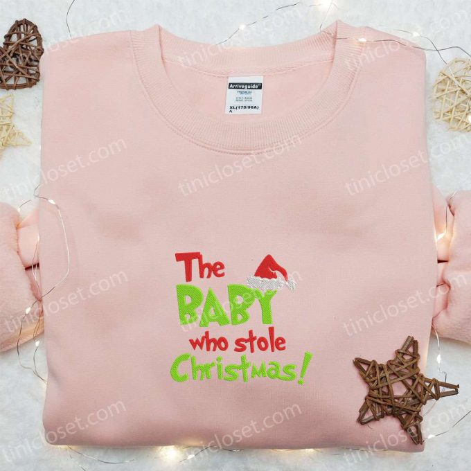 Grinch Baby Christmas Embroidered Shirt &Amp; Hoodie: B Gift For Men Women Family Gifts 5