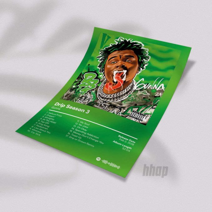 Gunna - Drip Season 3 Album Cover Poster For Home Decor Gift 2