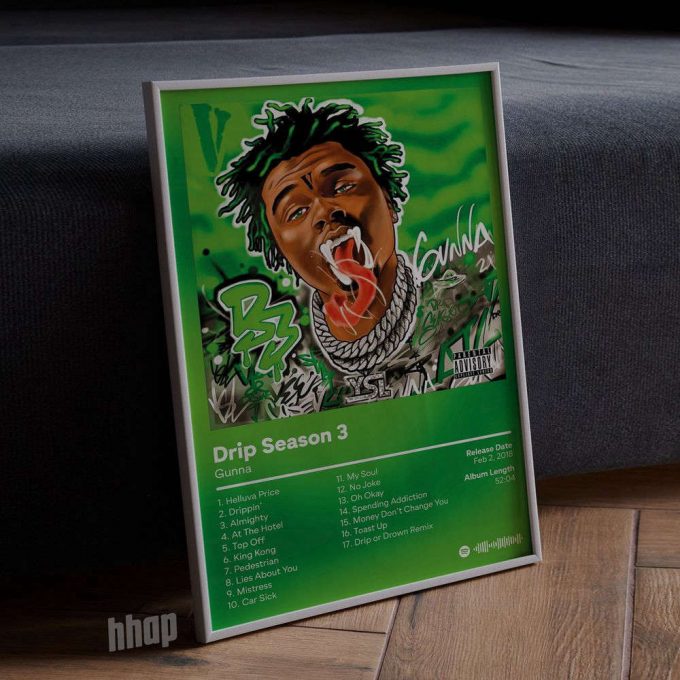 Gunna - Drip Season 3 Album Cover Poster For Home Decor Gift 3