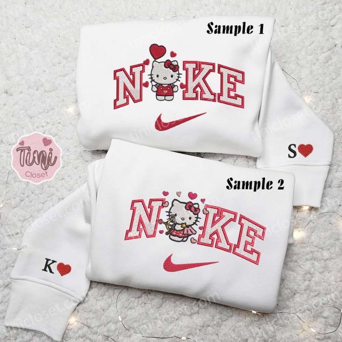 Hello Kitty Cupid Hearts X Nike Embroidered Couple Shirt: Valentine S Nike Inspired Hoodie 2