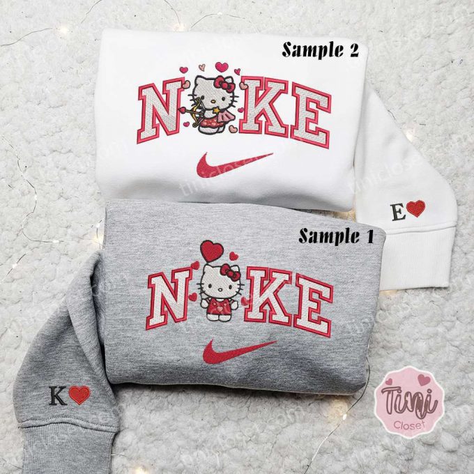 Hello Kitty Cupid Hearts X Nike Embroidered Couple Shirt: Valentine S Nike Inspired Hoodie 3