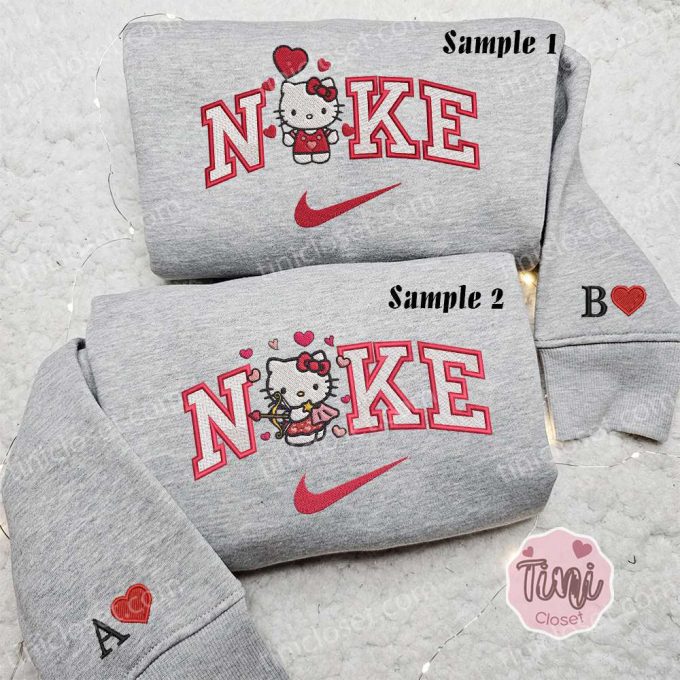 Hello Kitty Cupid Hearts X Nike Embroidered Couple Shirt: Valentine S Nike Inspired Hoodie 4