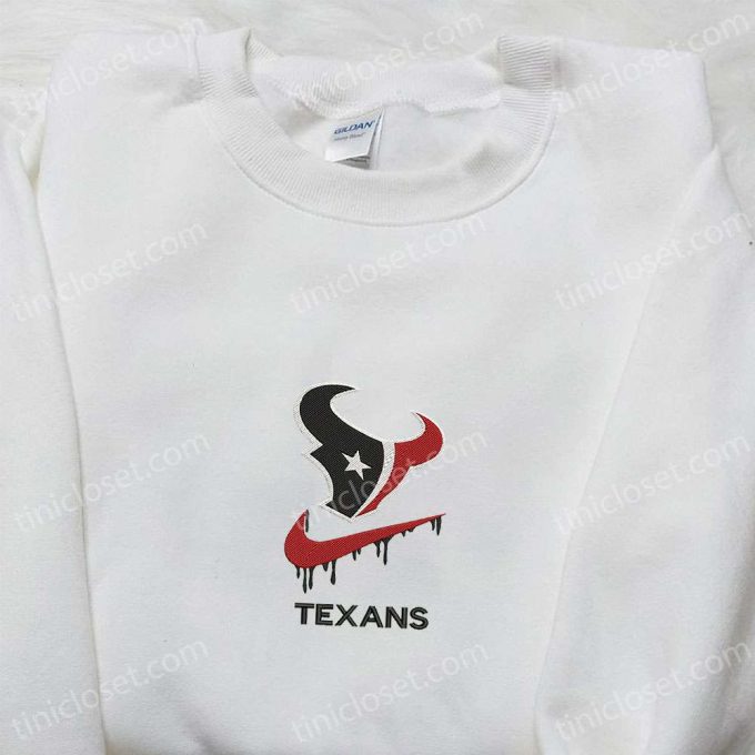 Houston Texans Nike Swoosh Drip Shirt &Amp; Nfl Sports Hoodie: B Gift For Men Women Gift Ideas! 3