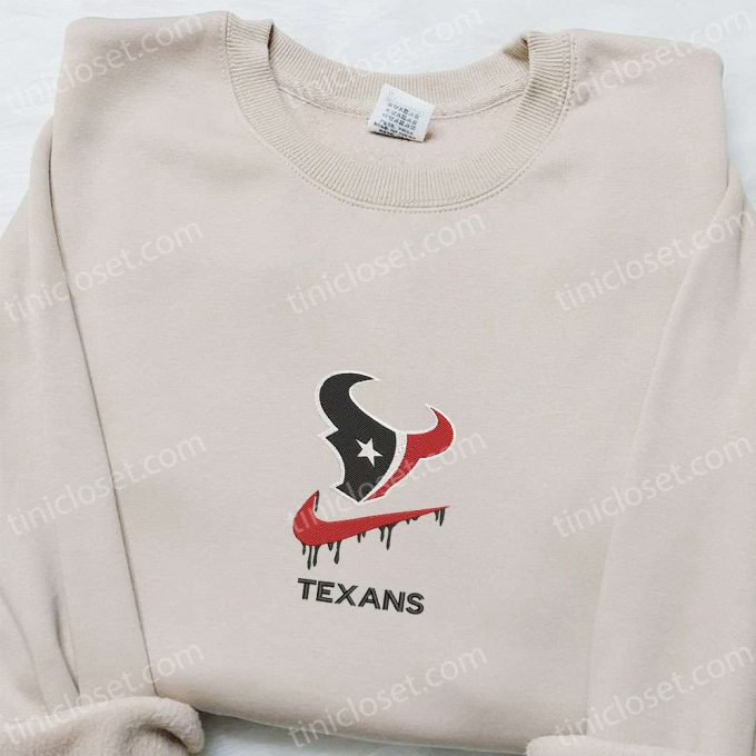 Houston Texans Nike Swoosh Drip Shirt &Amp; Nfl Sports Hoodie: B Gift For Men Women Gift Ideas! 5