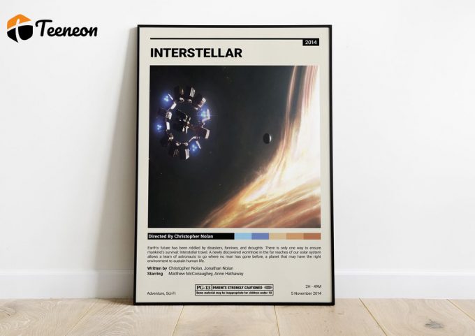 Interstellar Movie Poster For Home Decor Gift | Sci-Fi Movie Poster For Home Decor Gift | Christopher Nolan 1