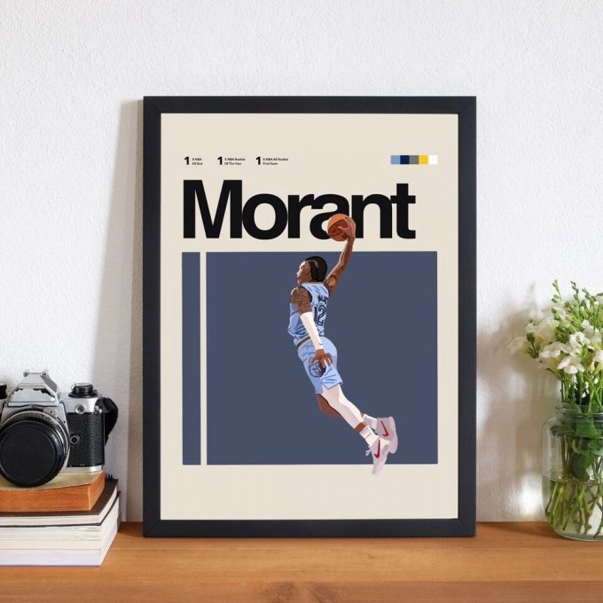 Ja Morant Inspired Poster For Home Decor Gift, Memphis Grizzlies Premium Matte Vertical Poster For Home Decor Gifts 2