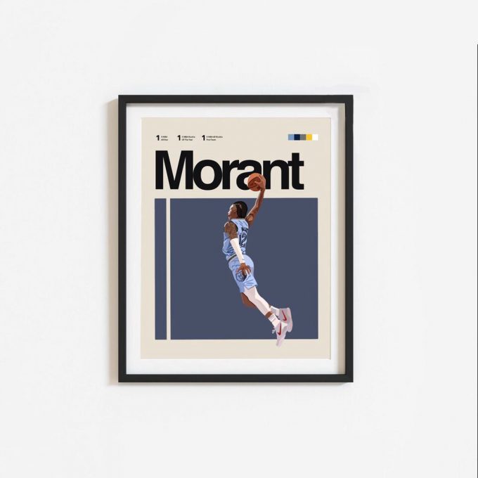 Ja Morant Inspired Poster For Home Decor Gift, Memphis Grizzlies Premium Matte Vertical Poster For Home Decor Gifts 5