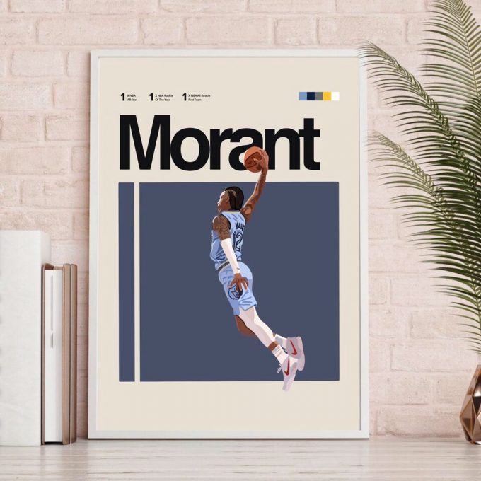 Ja Morant Inspired Poster For Home Decor Gift, Memphis Grizzlies Premium Matte Vertical Poster For Home Decor Gifts 7