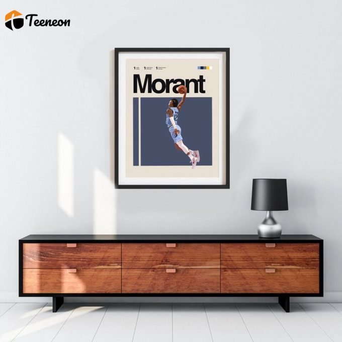 Ja Morant Inspired Poster For Home Decor Gift, Memphis Grizzlies Premium Matte Vertical Poster For Home Decor Gifts 1