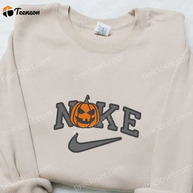 Spooktacular Jack O Lantern X Nike Embroidered Shirt Hoodie &Amp;Amp; Sweatshirt: Halloween Nike Inspired Apparel 1