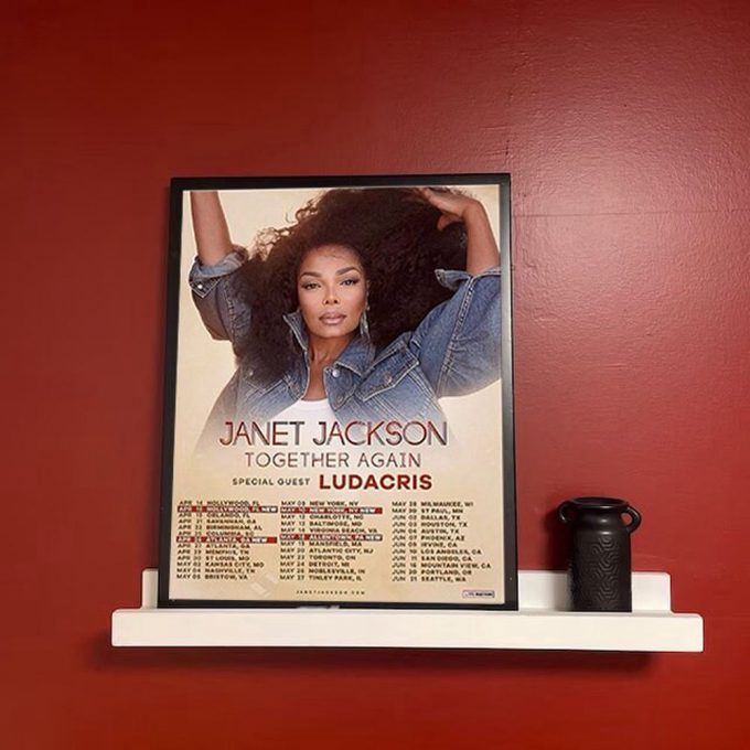 Janet Jackson Together Again Tour 2023 Poster For Home Decor Gift 2