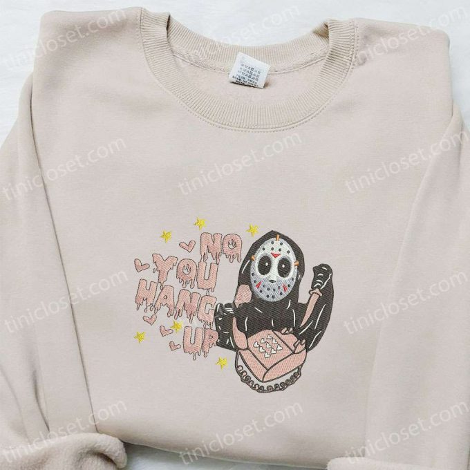 Spooky Jason No You Hang Up Embroidered Shirt - Perfect Halloween Gift For Family 2