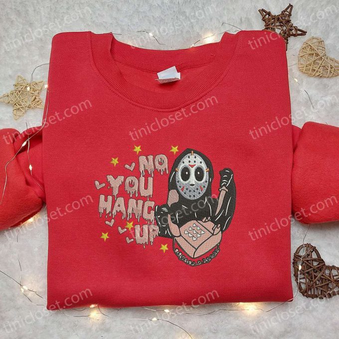 Spooky Jason No You Hang Up Embroidered Shirt - Perfect Halloween Gift For Family 5