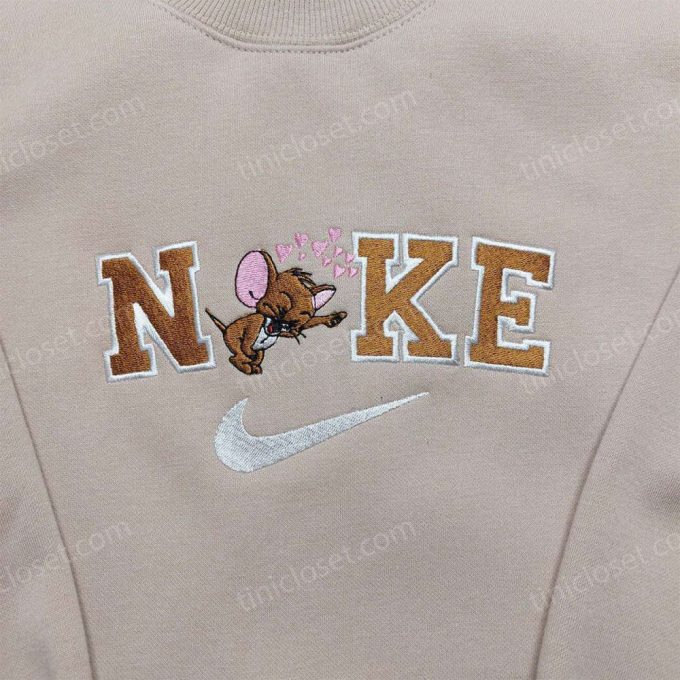 Jerry Nike Embroidered Shirt: Stylish And Trendy Nike Embroidered Shirt With Fun Cartoon D Gift For Men Women 3