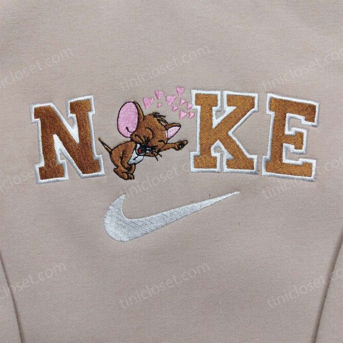 Jerry Nike Embroidered Shirt: Stylish And Trendy Nike Embroidered Shirt With Fun Cartoon D Gift For Men Women 4