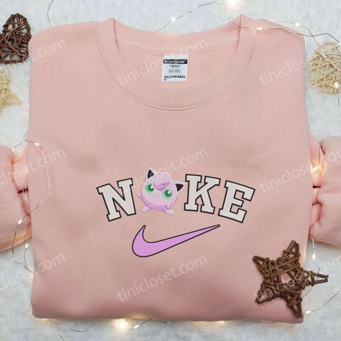 Jigglypuff Nike Embroidered Shirt &Amp; Pokemon Sweatshirt - Customized Nike Apparel 3