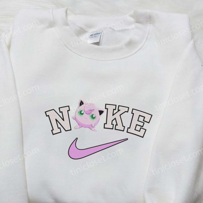 Jigglypuff Nike Embroidered Shirt &Amp; Pokemon Sweatshirt - Customized Nike Apparel 5