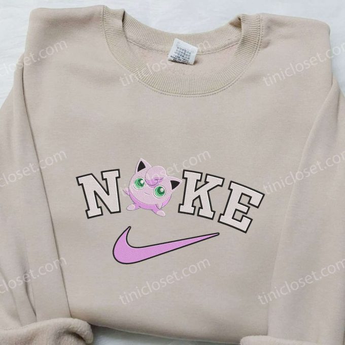 Jigglypuff Nike Embroidered Shirt &Amp; Pokemon Sweatshirt - Customized Nike Apparel 6