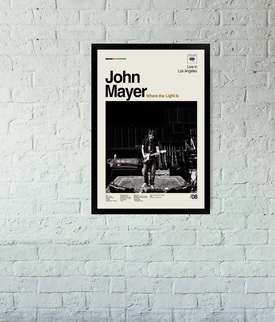 John Mayer Where The Light Is Album Poster For Home Decor Gift - John Mayer - Minimalist Art - Vintage Poster For Home Decor Gift 5