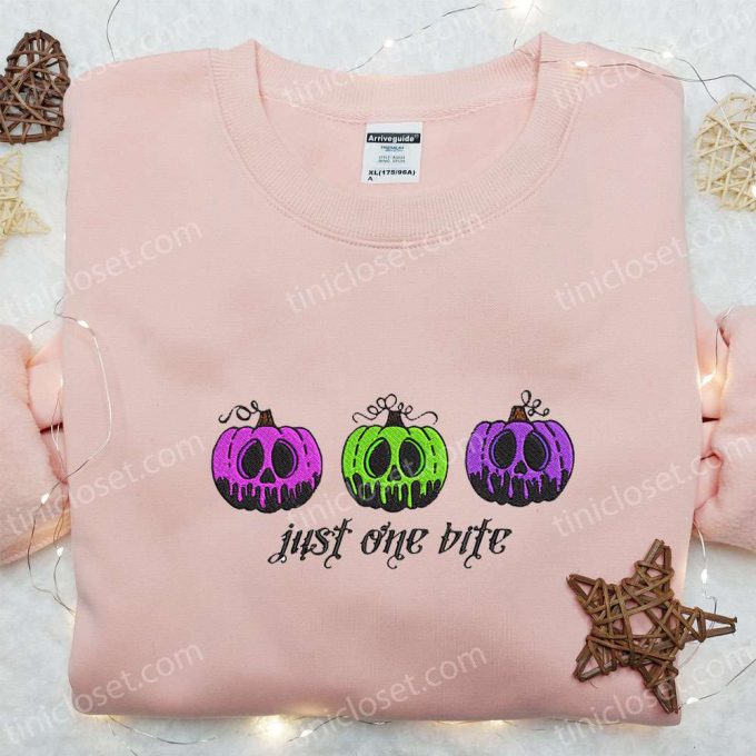 Spooky Just One Bite Pumpkins Embroidered Sweatshirt &Amp; Hoodie - B Gift For Men Women Halloween Gift Ideas 5