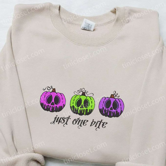 Spooky Just One Bite Pumpkins Embroidered Sweatshirt &Amp; Hoodie - B Gift For Men Women Halloween Gift Ideas 6