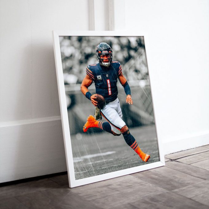 Justin Fields Chicago Bears Poster For Home Decor Gift 3