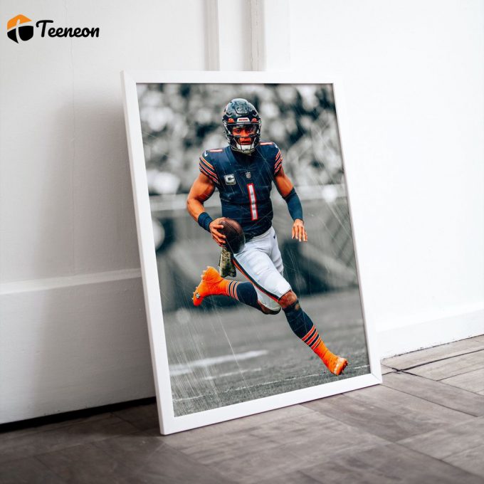 Justin Fields Chicago Bears Poster For Home Decor Gift 1