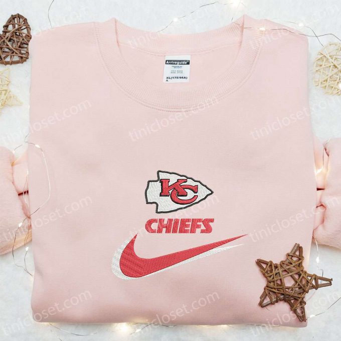 Kansas City Chiefs Nike Swoosh Shirt &Amp; Nfl Sports Hoodie: B Gift For Men Women Gift Ideas 3