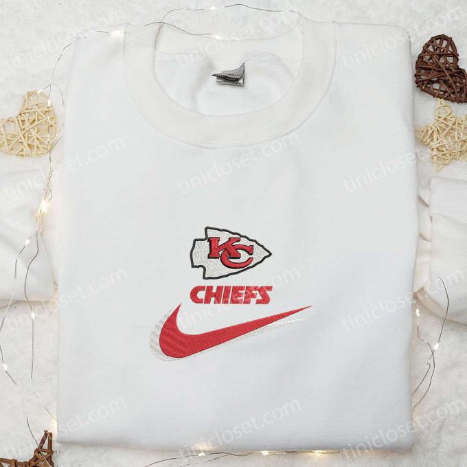 Kansas City Chiefs Nike Swoosh Shirt &Amp; Nfl Sports Hoodie: B Gift For Men Women Gift Ideas 4