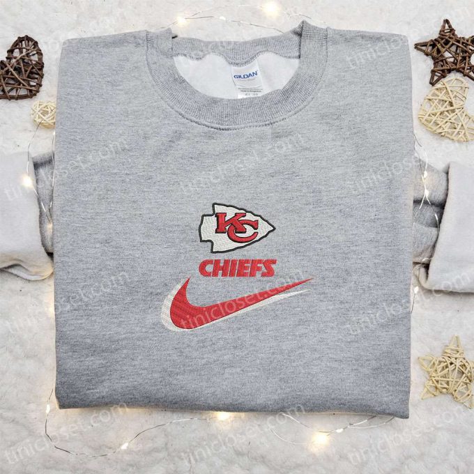 Kansas City Chiefs Nike Swoosh Shirt &Amp; Nfl Sports Hoodie: B Gift For Men Women Gift Ideas 5