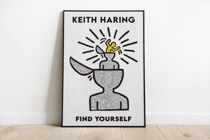 Keith Haring Art Print, Keith Haring Find Yourself Poster For Home Decor Gift 2